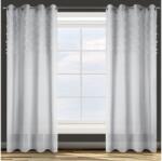 EUROFIRANY Stella dekor függöny felső részén pomponokkal Ezüst 140x250 cm