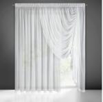 EUROFIRANY Anabel fényáteresztő függöny Fehér 180x250 cm