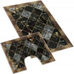 Bellatex Fürdőszobai szőnyeg szett 3D Barna Márvány 100x60cm (lábtörlő) 60x50cm (WC-re)