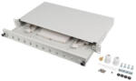 LANBERG 19'' optikai patch panel, 12xSC szimplex / 12xLC duplex, szürke (FOP1-12SS-LDS) (FOP1-12SS-LDS)