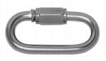  Csavarozott elem Rozsdamentes A4 karabiner láncösszekötő Inox 4mm -1db- (8253404)