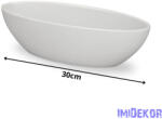  Műanyag dekor tál 30cm - Fehér