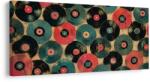 Dovido Tablou discuri de gramofon colorate - 100x50