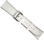 ArtIn Curea Ceas Piele Naturală Două Straturi - Albă - Quick Release - 22 mm Telescop / 14 mm Cataramă (WZ5578)