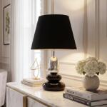 IV Interior Concept Lampa de masa decorativa STONES OF ZEN 45cm negru argintiu (A-70019 VC)