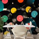 Dovido Tapet discuri vinil retro colorate - 98x66 - dovido - 115,66 RON