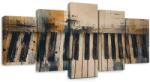 Dovido Tablou 5-piese tonuri de pian retro - 150x75