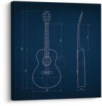 Dovido Tablou plan albastru chitară - 20x20