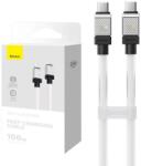 Baseus CABLU alimentare si date Baseus, Fast Charging Data Cable pt. smartphone, USB Type-C (T) la USB Type-C (T), E-marker, 100W, 2m, alb, CAKW000302 (include TV 0.18lei) - 6932172626693