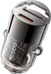 YESIDO Mini incarcator auto PD30W, dual USB Yesido Y68, negru