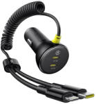 Baseus Incarcator auto + cablu 60W RGB Baseus, 1.4m, C00035902121-00