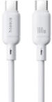 Baseus CABLU alimentare si date Baseus Silky, Fast Charging Data Cable pt. smartphone, USB Type-C la USB Type-C 100W, 2m, alb P10377704213-01 (timbru verde 0.08 lei) - 6932172668853