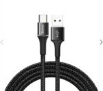 Baseus CABLU alimentare si date Baseus Halo, Fast Charging Data Cable pt. smartphone, USB la USB Type-C 2A, brodat, 2m, negru CATGH-C01 (timbru verde 0.18 lei) - 6953156287297