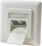LogiLink PRIZA RJ-45 aplicabila cu 2 iesiri LOGILINK pt. cablu FTP, Cat6A, RJ-45 (M) x 2, ecranat, plastic cu metal, pure white, 1 buc, NP0021