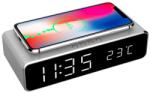 Gembird CEAS digital + ALIMENTATOR wireless GEMBIRD, display LCD ora/data/alarma/temperatura, silver