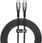 Baseus CABLU alimentare si date Baseus Glimmer, Fast Charging Data Cable pt. smartphone, USB Type-C la USB Type-C 100W, 2m, negru CADH000801 (timbru verde 0.08 lei) - 6932172618056