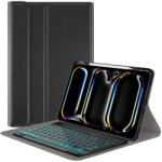 Techsuit Husa iPad Pro 11 (2024) cu tastatura magnetica wireless RGBpencil holder Techsuit CozyTab, negru