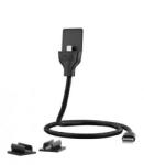 T'nB METALIC USB-C USB CABLE charge, synchro and support, 60cm, bk CBUSBCMETAL (timbru verde 0.08 lei)