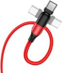 hoco. Cablu de date USB-C la USB-C Hoco U100 Orbit, 100W, 5A, 1.5m, Rosu, Blister
