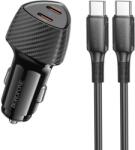 BOROFONE INCARCATOR auto Borofone BZ31D , pt. bricheta auto, 2 x USB Type-C 60W, include cablu USB Type-C la USB Type-C de 1m, negru 6941991112683 (timbru verde 0.18 lei)