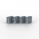 Lindy USB Port Locks 4x Blue+Key, "LY-40452