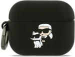 Karl Lagerfeld - Silicone Karl&Choupette Head 3D (KLAP3RUNKC) - Apple AirPods Pro 3 - Black