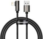Baseus CABLU alimentare si date Baseus Legend Elbow, Fast Charging Data Cable pt. smartphone, USB la Lightning Iphone 2.4A, braided, 1m, negru CALCS-01 (timbru verde 0.08 lei) - 6953156207516