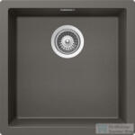 SCHOCK Kaia N-100 CRISTADUR® Silverstone 456x456 mm gránit kompozit konyhai mosogatótálca, sötétszürke KAIN100SILV (KAIN100SILV)