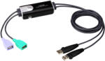 ATEN SWITCH KVM ATEN, 2-Port USB Boundless Cable KM Switch CS62KM-AT (timbru verde 0.8 lei)