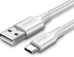UGREEN CABLU alimentare si date Ugreen, US287, Fast Charging Data Cable pt. smartphone, USB la USB Type-C 3A, nickel plating, PVC, 0.5m, alb 60120 (timbru verde 0.08 lei) - 6957303861200