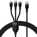 Baseus - Data Cable Flash Series 2 (CASS030201) - 3 in 1, Type-C, Lightning, Micro-USB, 100W, 1.5m - Black