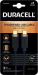 Duracell Cablu Duracell USB-C to USB-C 1m Black USB7030A (timbru verde 0.08 lei)