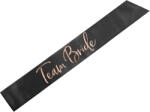 PartyDeco Eșarfă Team Bride - Neagră 75 cm