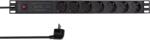LogiLink PDU LOGILINK 1U pt. rack 19 inch, 7 prize Schuko, intrare Schuko, max 16 A, ON / OFF, prot. suprasarcina, filtru de linie, IP20, 2 m, negru, PDU7C02 (timbru verde 0.8 lei)