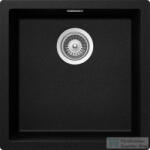 SCHOCK Kaia N-100 CRISTADUR® Magma 456x456 mm gránit kompozit konyhai mosogatótálca, csillogó fekete KAIN100MAGM (KAIN100MAGM)