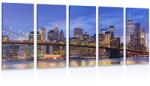 Dovido Tablou 5-piese pod fermecător din Brooklyn - 150x75