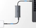 UGREEN DOCKING Station Ugreen, CM179 conec PC USB-C, USB 3.0x3|cititor SD / micro SDx1|RJ-45x1|HDMI 4Kx1|VGAx1|USB-C cu PD 100W x 1|jack 3.5mm x 1, aluminiu, gri 80133 (timbru verde 0.8 lei)-6957303881338