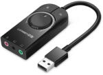 UGREEN Adaptor USB la Jack casti + microfon Ugreen, 0.15m, negru, 40964