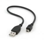 Gembird CABLU alimentare si date GEMBIRD, pt. smartphone, USB 2.0 (T) la Mini-USB 2.0 (T), 30cm, conectori auriti, negru, CCP-USB2-AM5P-1 (timbru verde 0.08 lei)