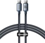 Baseus Cablu Incarcare Baseus, Crystal Shine Series CAJY000601, USB Type-C la USB Type-C, 1.2m, 100W, Negru , Blister