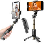 Techsuit Mini selfie stick Bluetooth cu telecomanda Techsuit Q10, 68cm