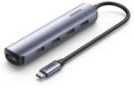 UGREEN - Docking Station CM417 (20197) - Type-C to 4xUSB-A 3.0, HDMI 4k@30Hz, 5Gbps - Gray