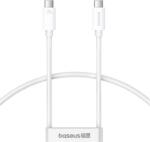 Baseus CABLU alimentare si date Baseus Superior 2, USB4 Fast Charging Data Cable pt. smartphone, USB Type-C la USB Type-C 240W, video 8K, 1.8m, alb P10365200211-05 (timbru verde 0.08 lei) - 6932172657468
