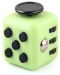 Mobile Tuning Cub antistres, fidget, verde cu butoane negre, 3x3x3 cm