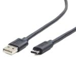 Gembird CABLU alimentare si date GEMBIRD, pt. smartphone, USB 2.0 (T) la USB 2.0 Type-C (T), 1m, negru, CCP-USB2-AMCM-1M (timbru verde 0.08 lei)