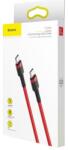Baseus Cablu de date Baseus Cafule Series CATKLF-G09, Type-C - Type-C, Quick Charge 3.0, 1m, Rosu