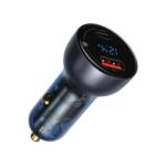 Baseus INCARCATOR auto Baseus Particular Digital Display QC+PPS, 1xUSB Output 4.5V / 5A, 1 x USB Type-C Output 5V / 3A, 65W, pt. bricheta auto, afisaj digital, griTZCCKX-0G(timbru verde 0.18 lei)-69531562231