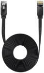 Baseus PATCH CORD UTP Baseus Cat6, fire din cupru, flat cable, viteza maxima 1 Gbps, PVC, 10m, negru WKJS000201 (timbru verde 0.18 lei) - 6932172611323
