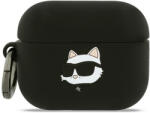 Karl Lagerfeld Husa Apple AirPods Pro 3 Karl Lagerfeld Silicone Choupette Head 3D, negru, KLAP3RUNCHK