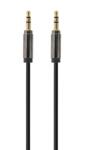 Gembird CABLU audio GEMBIRD stereo (3.5 mm jack T / T), 1m, conectori auriti, black CCAP-444-1M (timbru verde 0.08 lei)